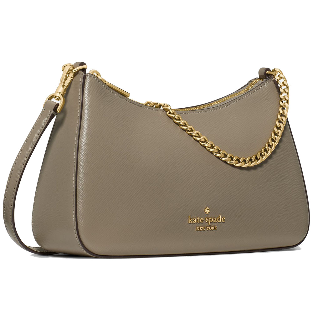 Kate Spade Crossbody Bag Sling Madison Convertible Crossbody Oyster Shell Dark Grey # KC439