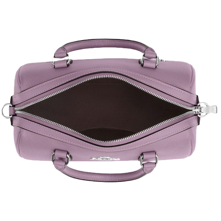 Coach Rowan Satchel Bag Silver Jasmine Light Purple # CV962