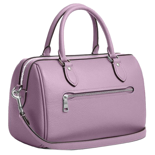 Coach Rowan Satchel Bag Silver Jasmine Light Purple # CV962