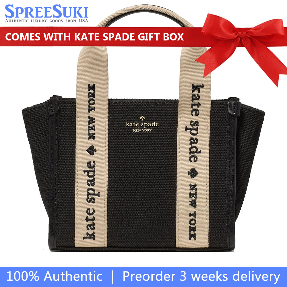Kate Spade Kip Canvas Mini Tote Canvas Black # KL062