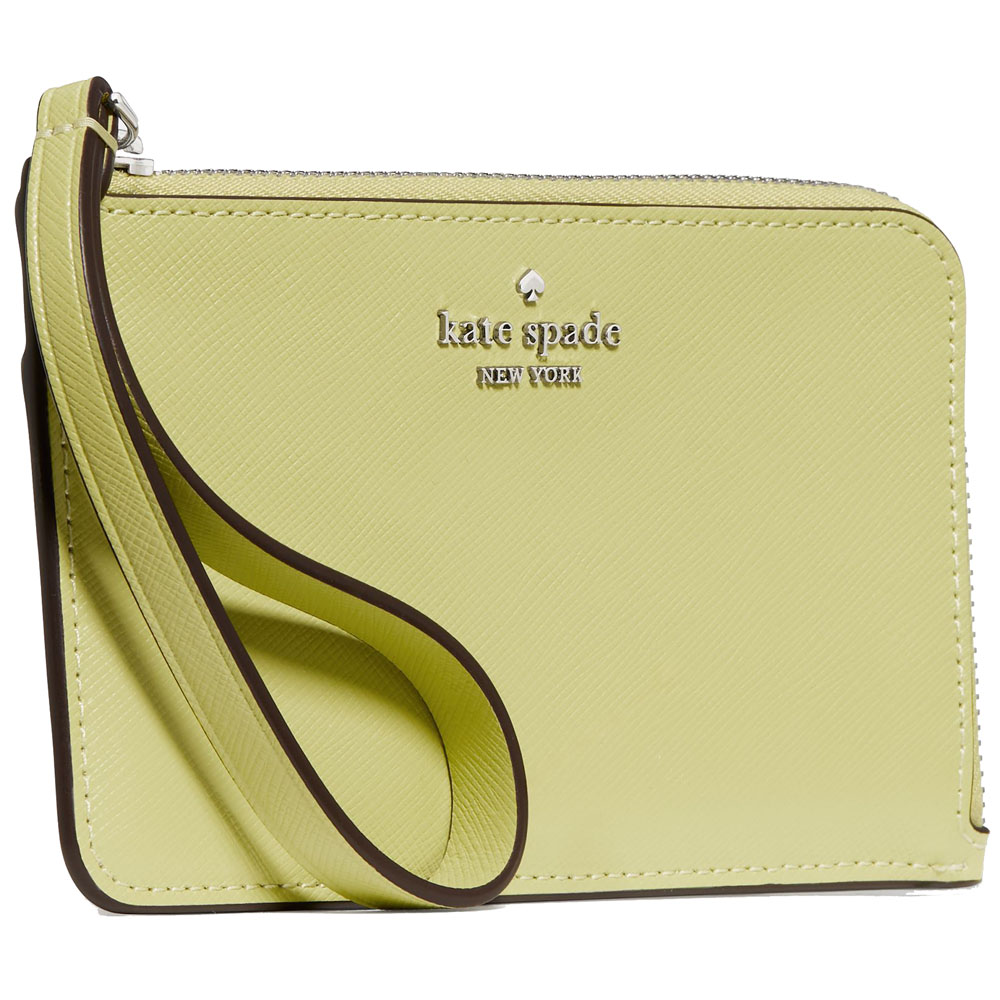 Kate Spade Lucy Small Card Holder Wristlet Star Fruit Light green # KM457