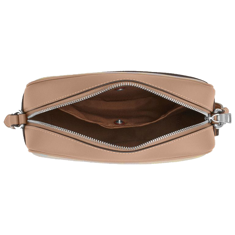 Coach Jamie Camera Bag In Rainbow Signature Canvas Silver Sand Multi # CDD63