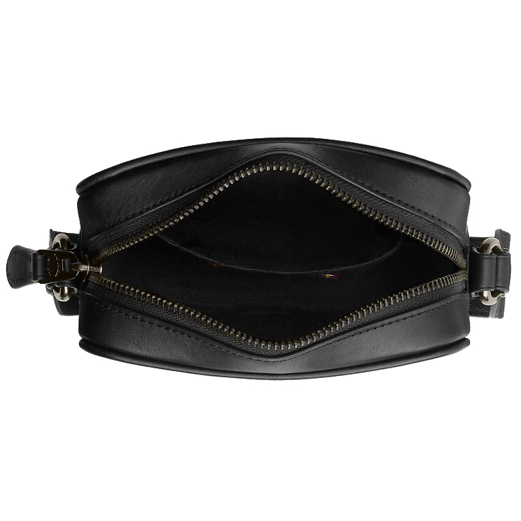 Coach Sullivan Crossbody Bag In Signature Canvas With Varsity Stripe Gunmetal Walnut Multi Dark Brown # CDC55