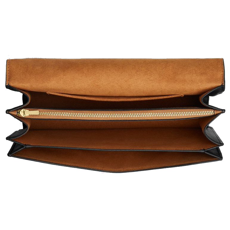 Coach Klare Envelope Crossbody Bag In Signature Canvas With Rivets Walnut Black Multi Dark Brown # CDB22