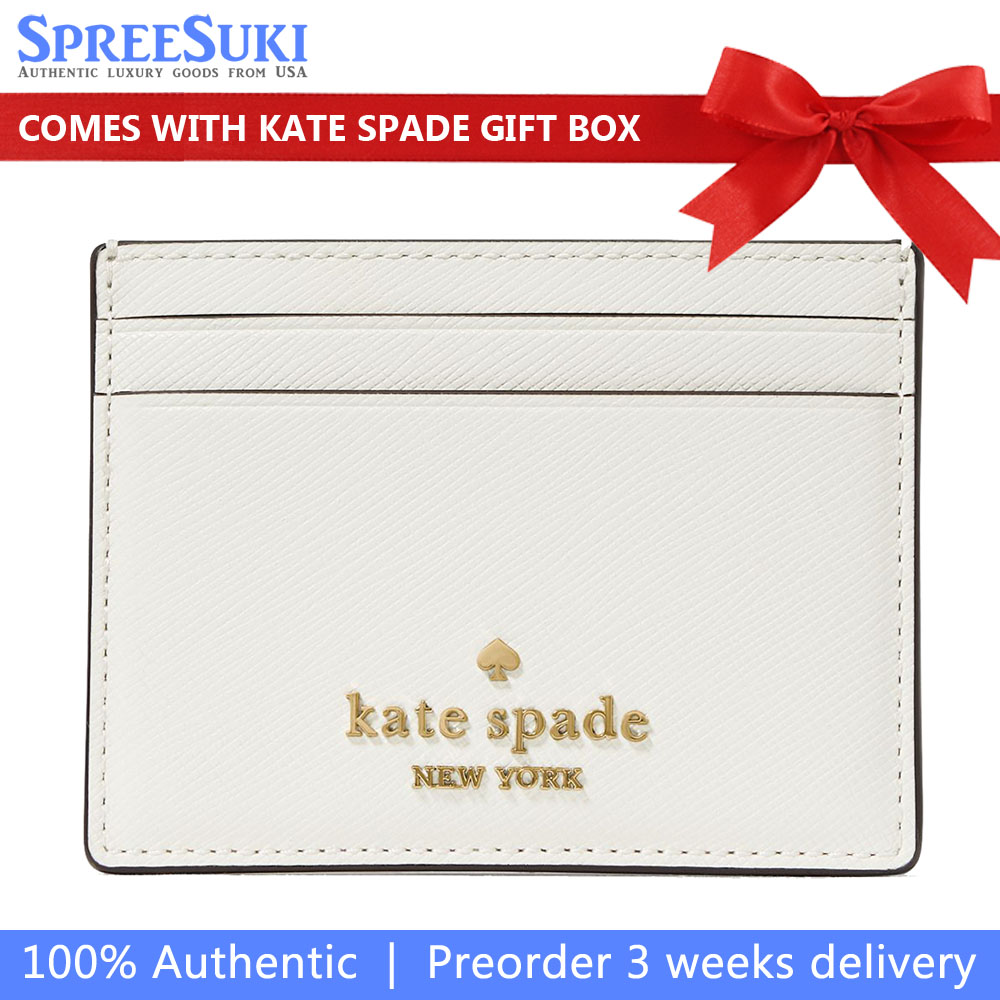 Kate Spade Small Slim Card Holder Meringue Off White # KN760