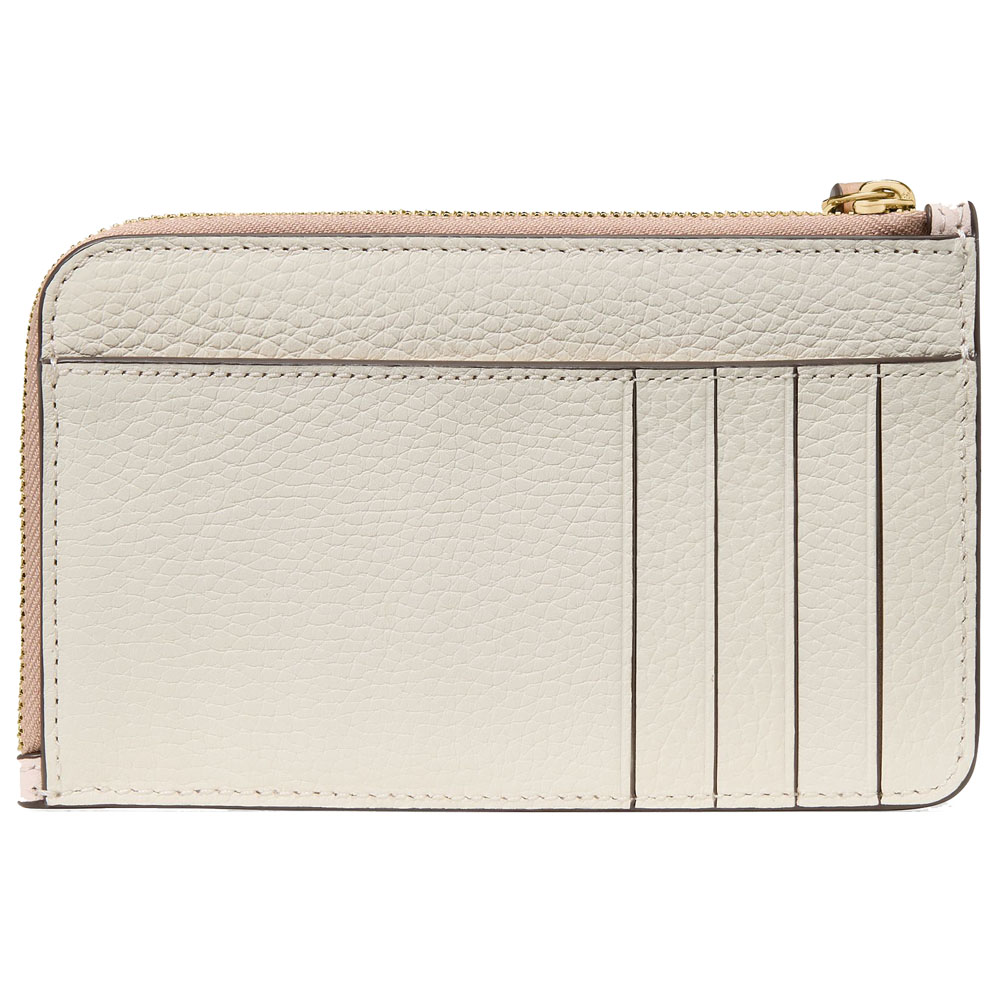 Kate Spade Lucy Small Card Holder Wristlet Powdered Sugar Multi Beige # KN738