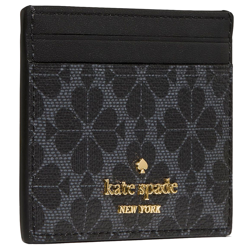 Kate Spade Spade Flower Small Slim Card Holder Black # KN761