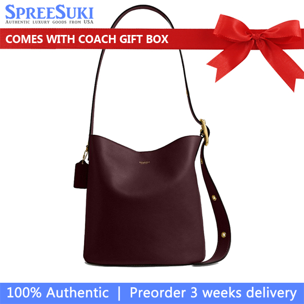 Coach Bleecker Bucket Bag Merlot Dark Red # CCC23