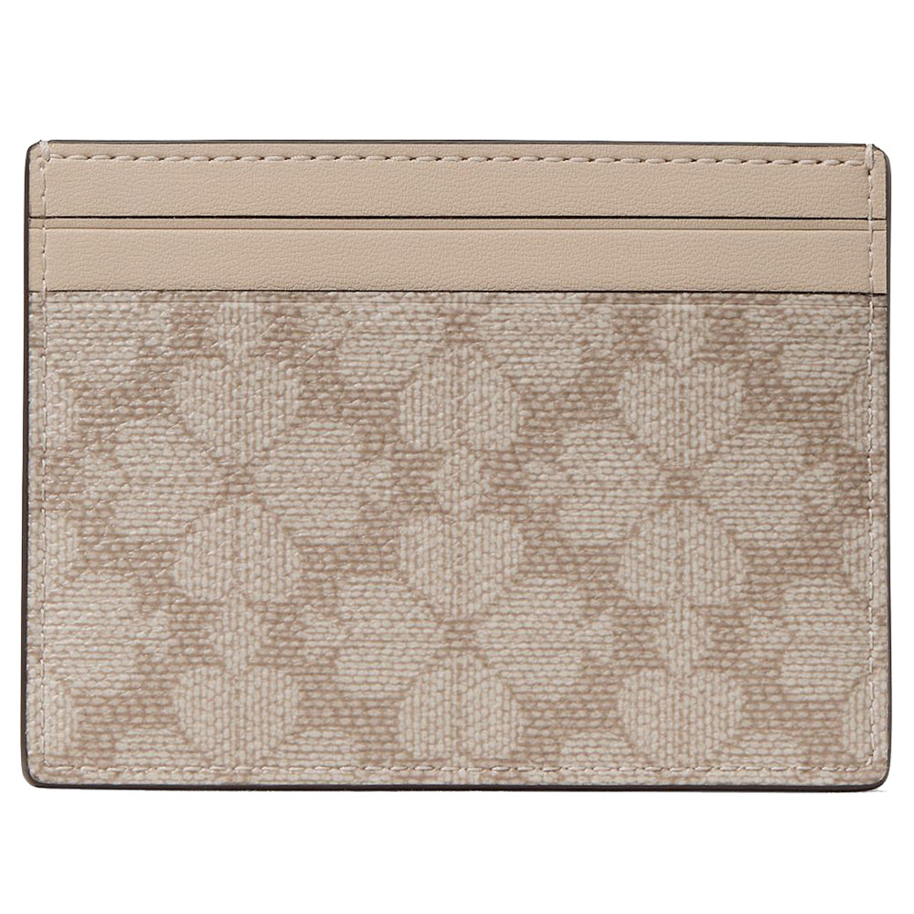 Kate Spade Spade Flower Small Slim Card Holder Dark Beige Multi # KN761