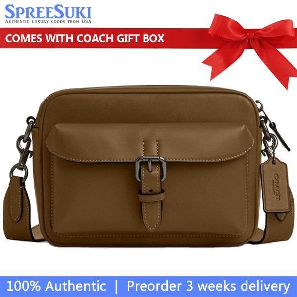 Coach Warner Crossbody Bag Gunmetal Green Army Green # CBI63