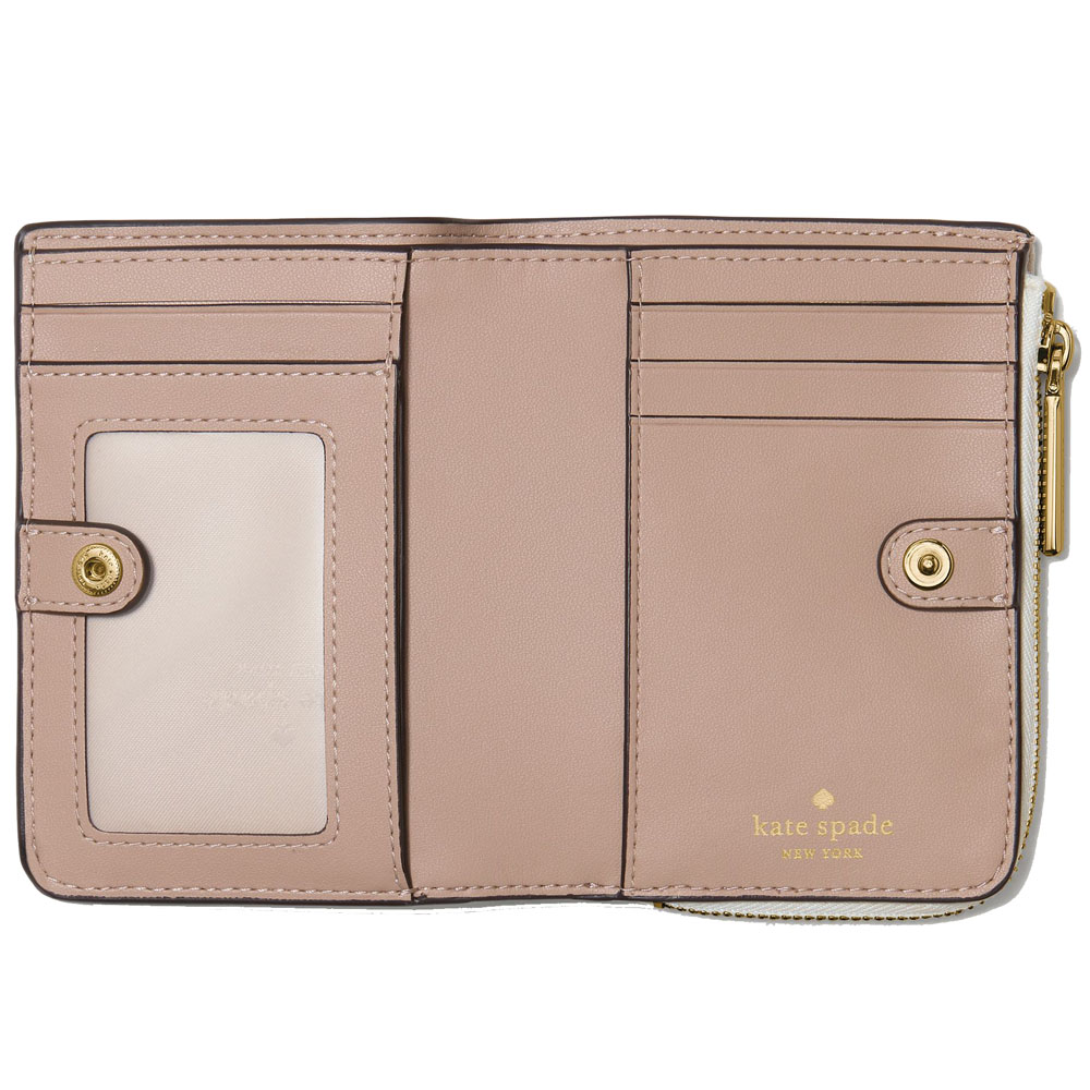 Kate Spade Small L-Zip Wallet Meringue Off White # KN767