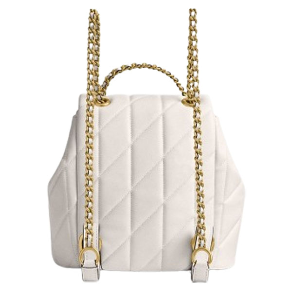 Coach Tabby Backpack With Pillow Quilting Chalk White # CU076