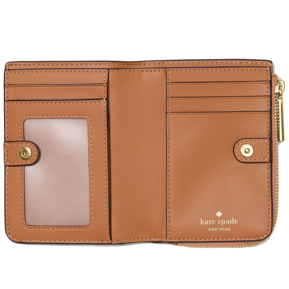 Kate Spade Small L-Zip Wallet Bungalow Light Brown # KN766