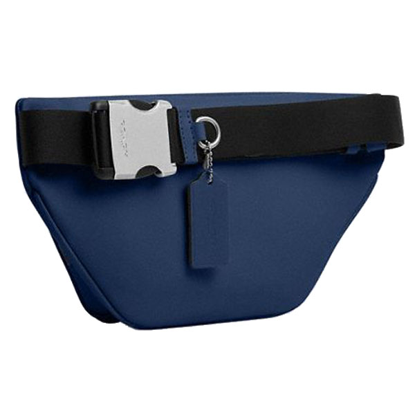 Coach Men Racer Small Belt Bag Silver Deep Blue # CBI47
