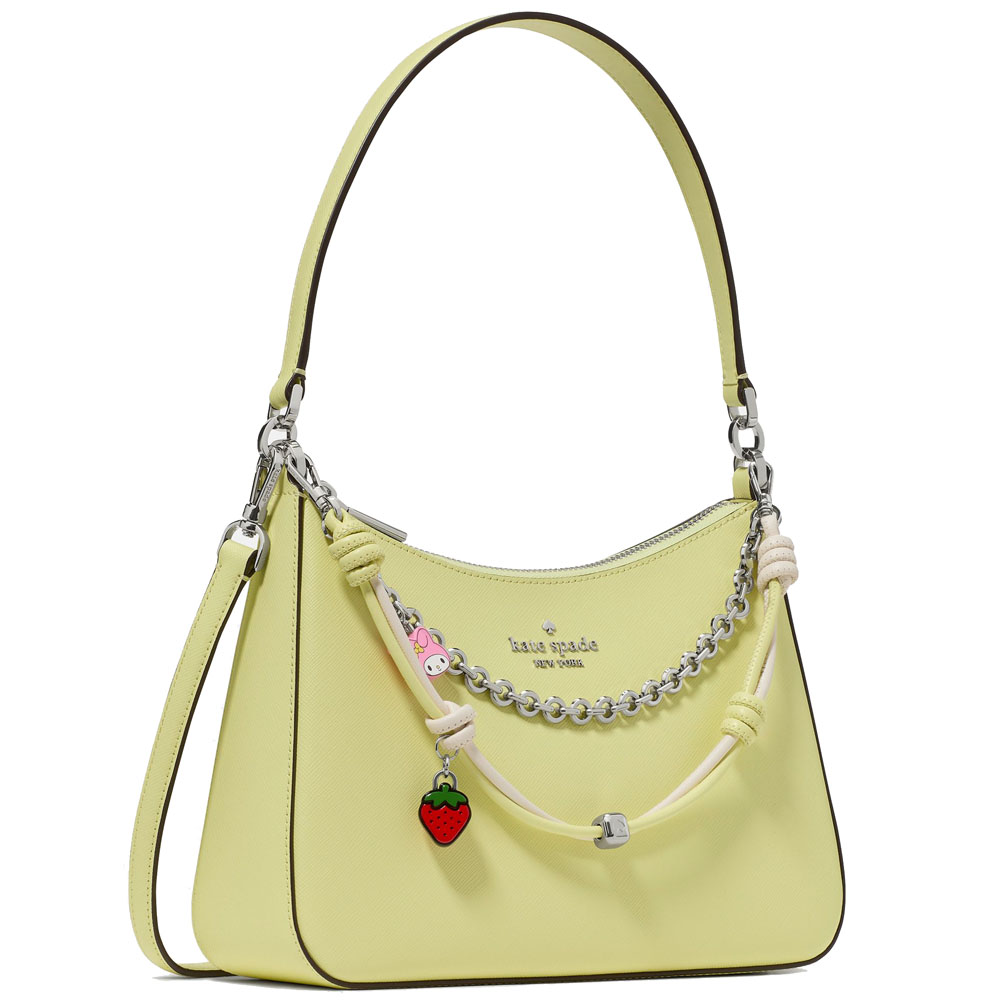 Kate Spade Hello Kitty And Friends X Kate Spade New York Shoulder Bag With My Melody Chain Tennis Ball Light yellow # KO136