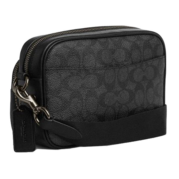 Coach Finlay Crossbody Bag In Signature Canvas Charcoal Black # CDB25