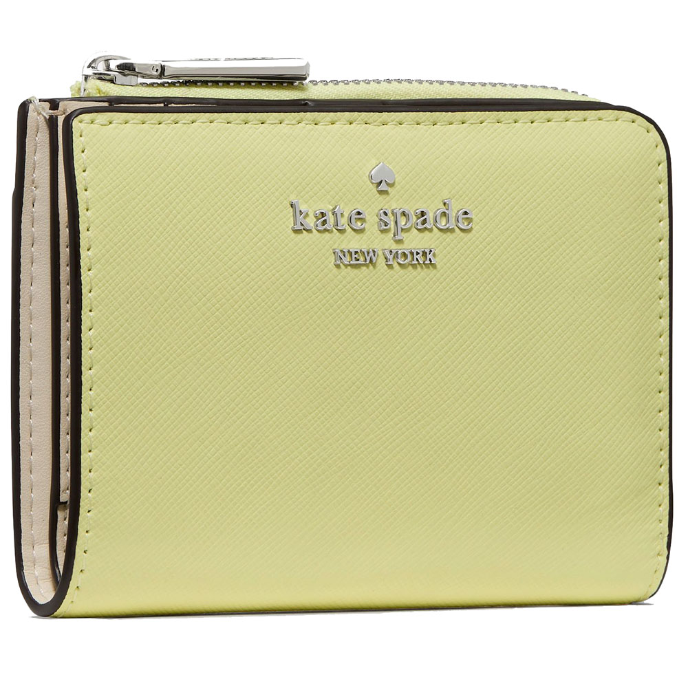 Kate Spade Small L-Zip Wallet Tennis Ball Light yellow # KN767