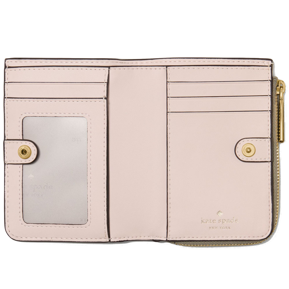 Kate Spade Small L-Zip Wallet Oyster Shell Beige # KN767