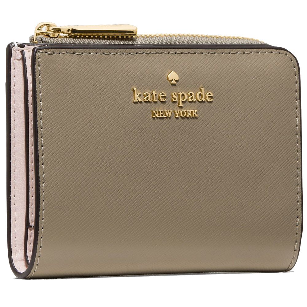 Kate Spade Small L-Zip Wallet Oyster Shell Beige # KN767