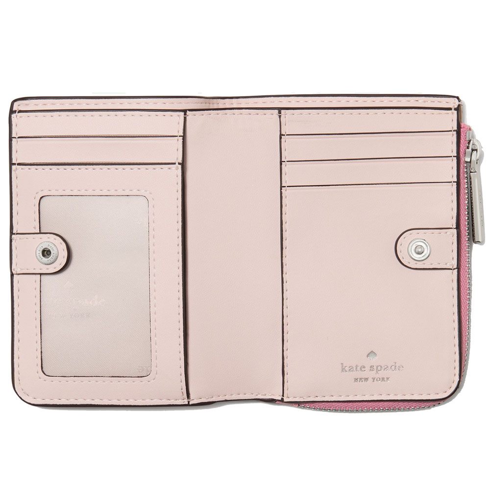 Kate Spade Small L-Zip Wallet Grapefruit Soda Pink # KN767