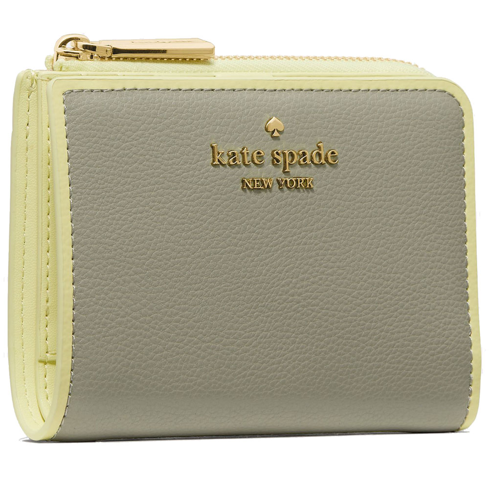 Kate Spade Small L-Zip Wallet Dusky Pine Multi Light green # KN763
