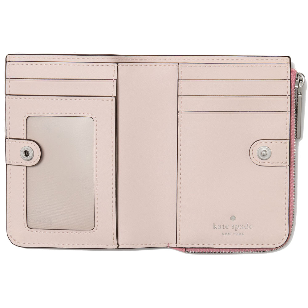 Kate Spade Small L-Zip Wallet Grapefruit Soda Pink # KN764