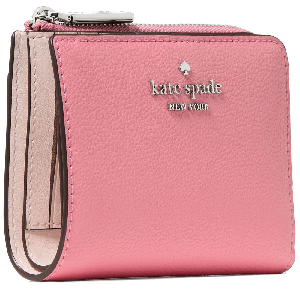 Kate Spade Small L-Zip Wallet Grapefruit Soda Pink # KN764