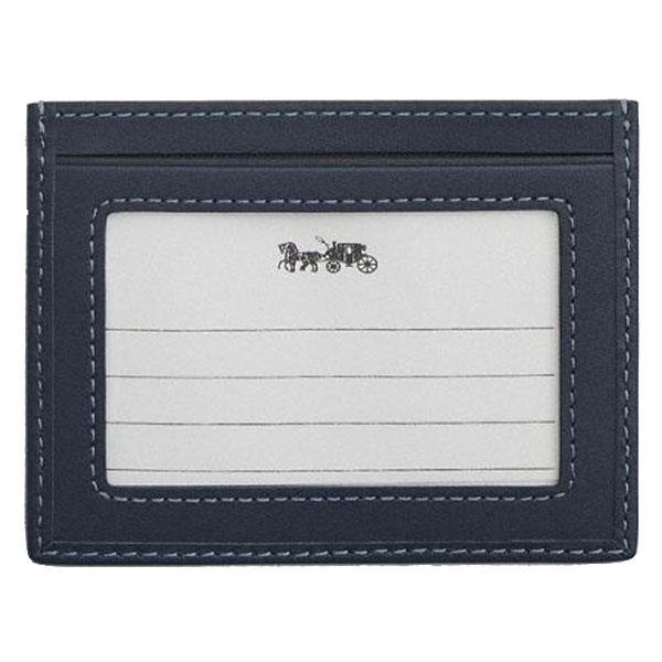 Coach Slim Id Card Case In Signature Denim Denim Blue Denim # CDF46