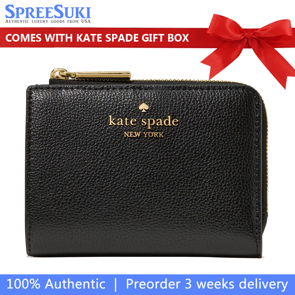 Kate Spade Small L-Zip Wallet Black # KN764