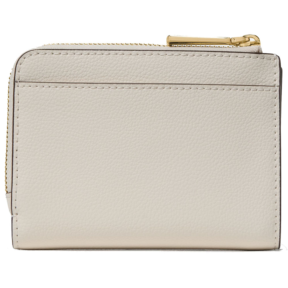 Kate Spade Small L-Zip Wallet Cashew Milk Cream # KN764