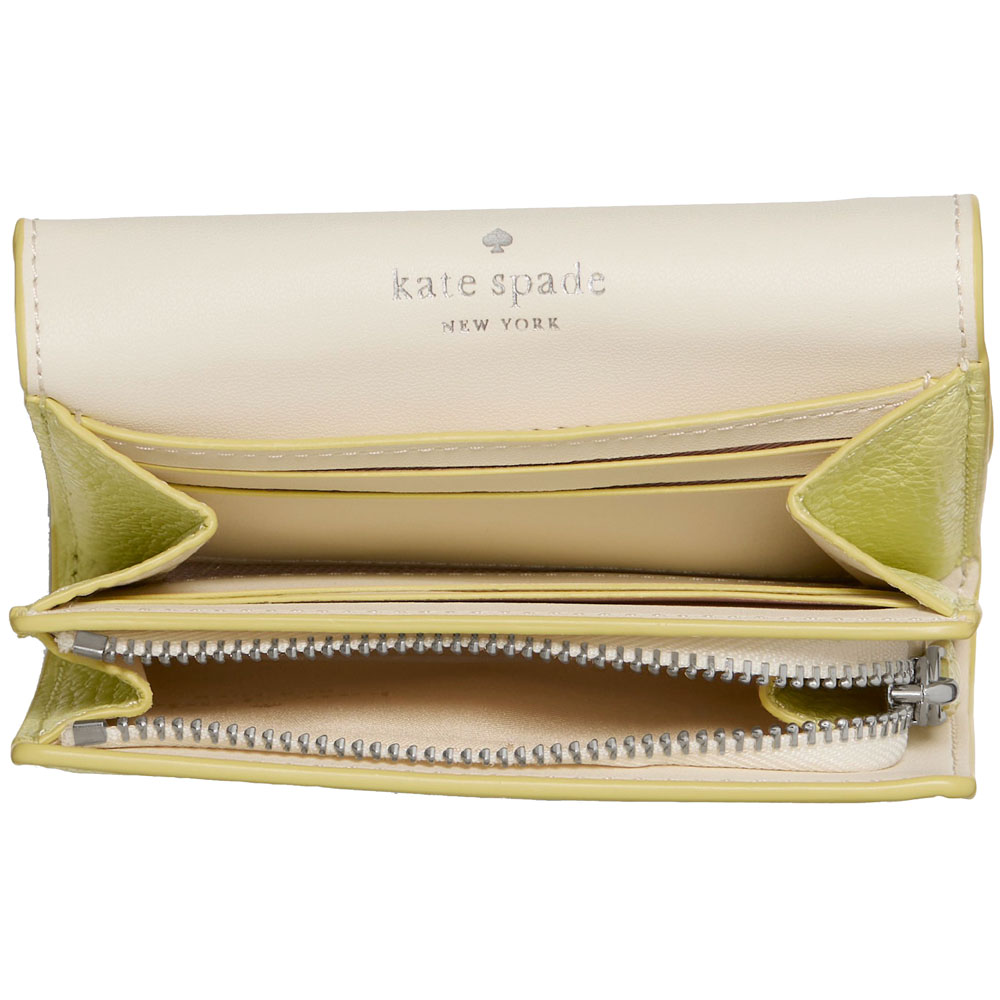 Kate Spade Small Wallet Kayla Small L-Zip Wallet Tennis Ball Light yellow # KK056
