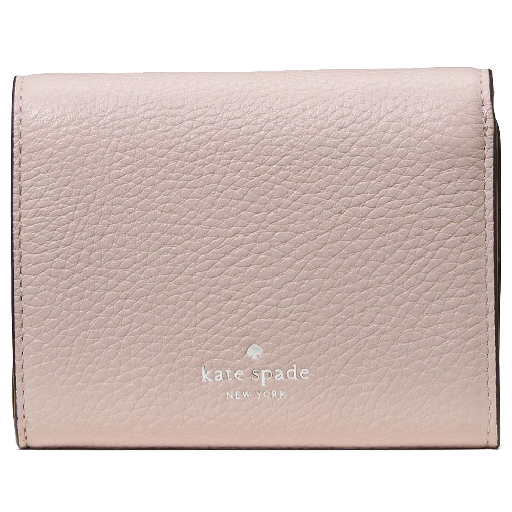 Kate Spade Small Wallet Kayla Small L-Zip Wallet Powdered Sugar Beige # KK056