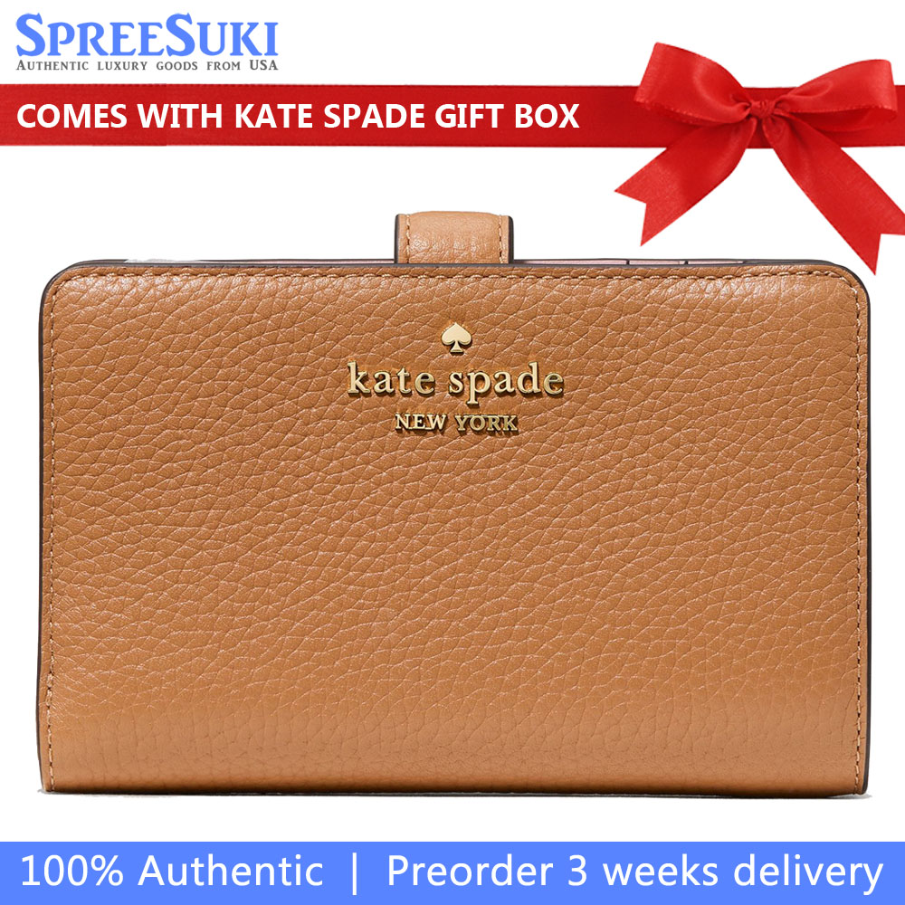 Kate Spade Medium Bifold Wallet Bungalow Brown # KN750