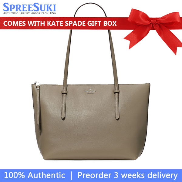 Kate Spade All Day Tote Oyster Shell Grey # KO140