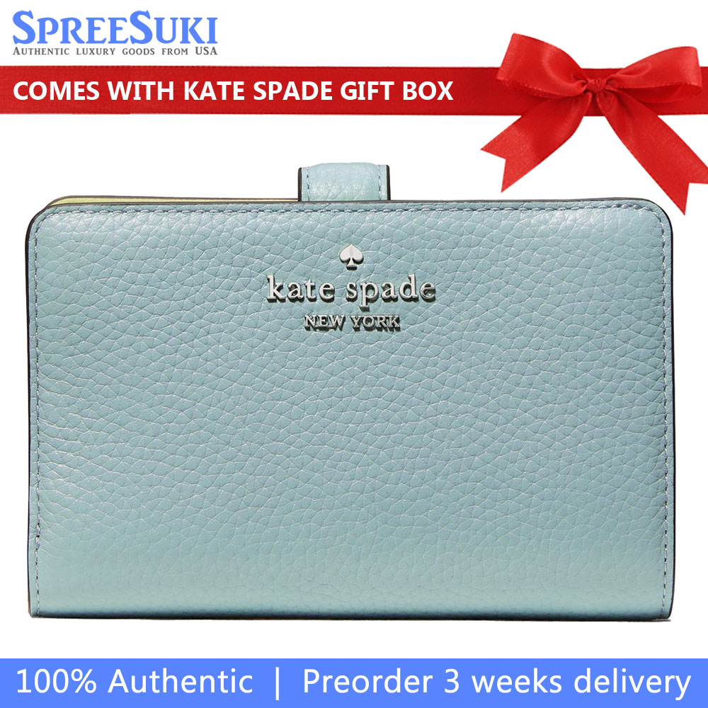 Kate Spade Medium Bifold Wallet Aventurine Light blue # KN750