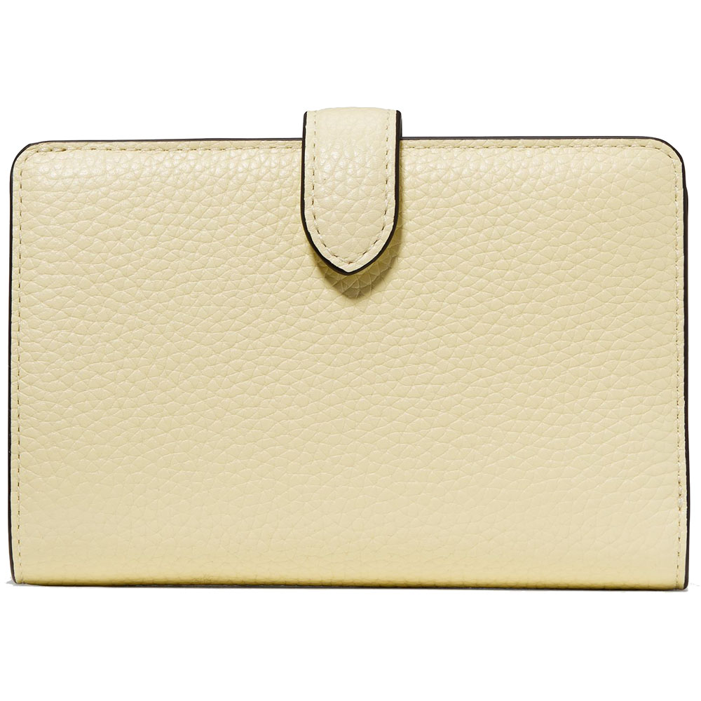 Kate Spade Medium Bifold Wallet Lemon Fondant Light yellow # KN750