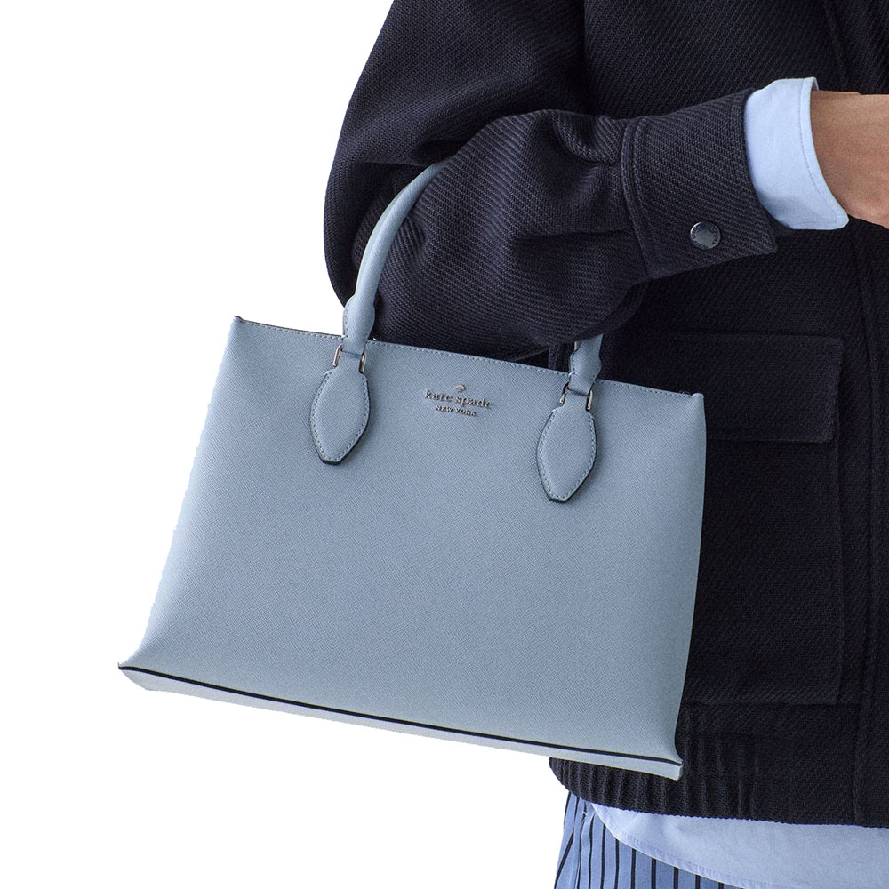 Kate Spade Rae Medium Satchel Muted Blue # KK310