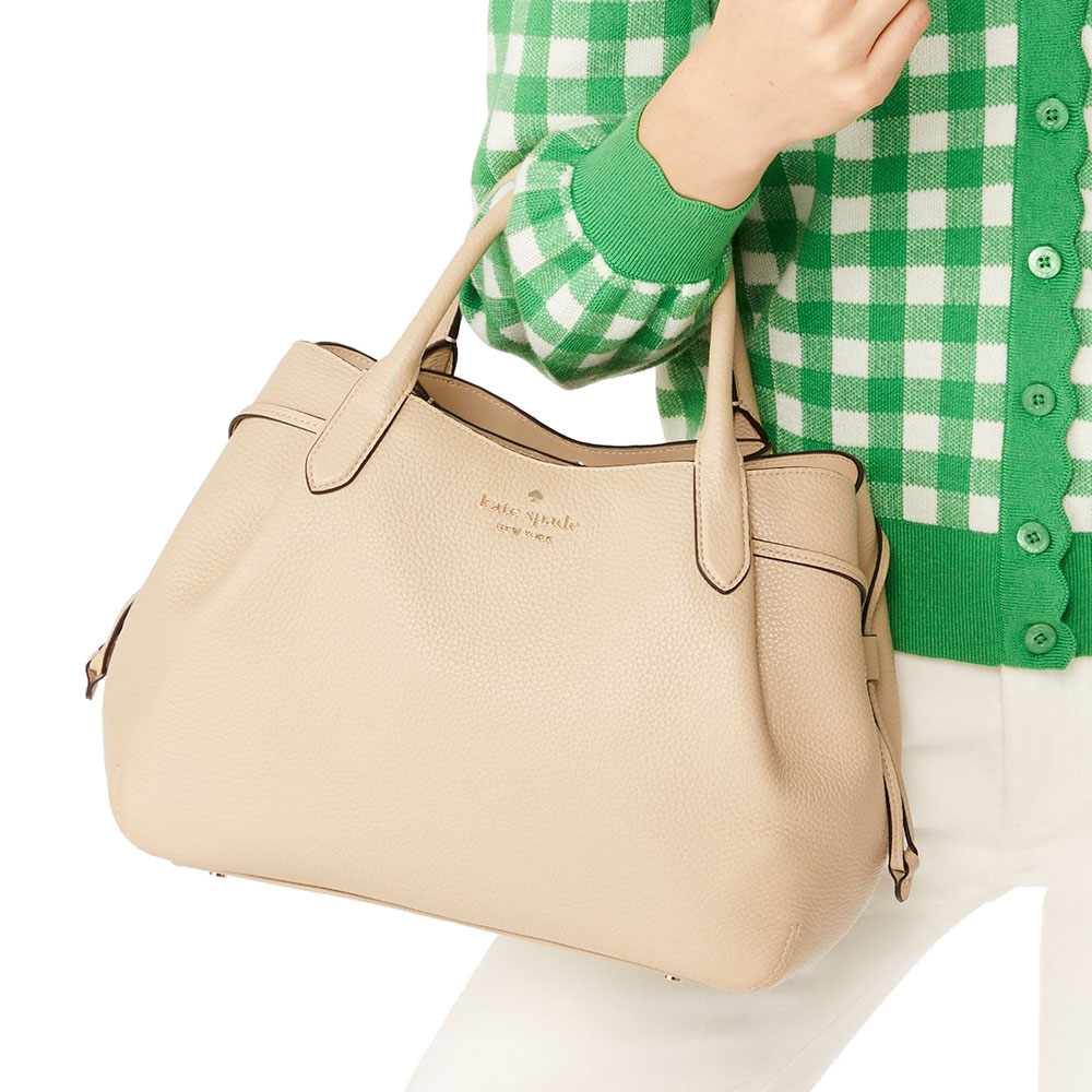 Kate Spade Crossbody Bag Sling Dumpling Large Satchel Bag Light Sand Beige # K8134