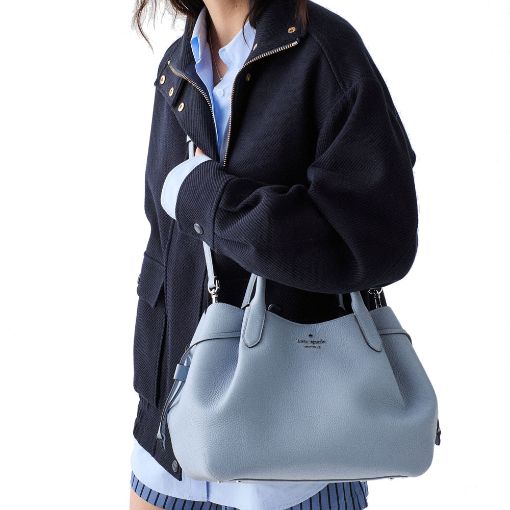 Kate Spade Crossbody Bag Sling Dumpling Large Satchel Bag Muted Blue # K8134