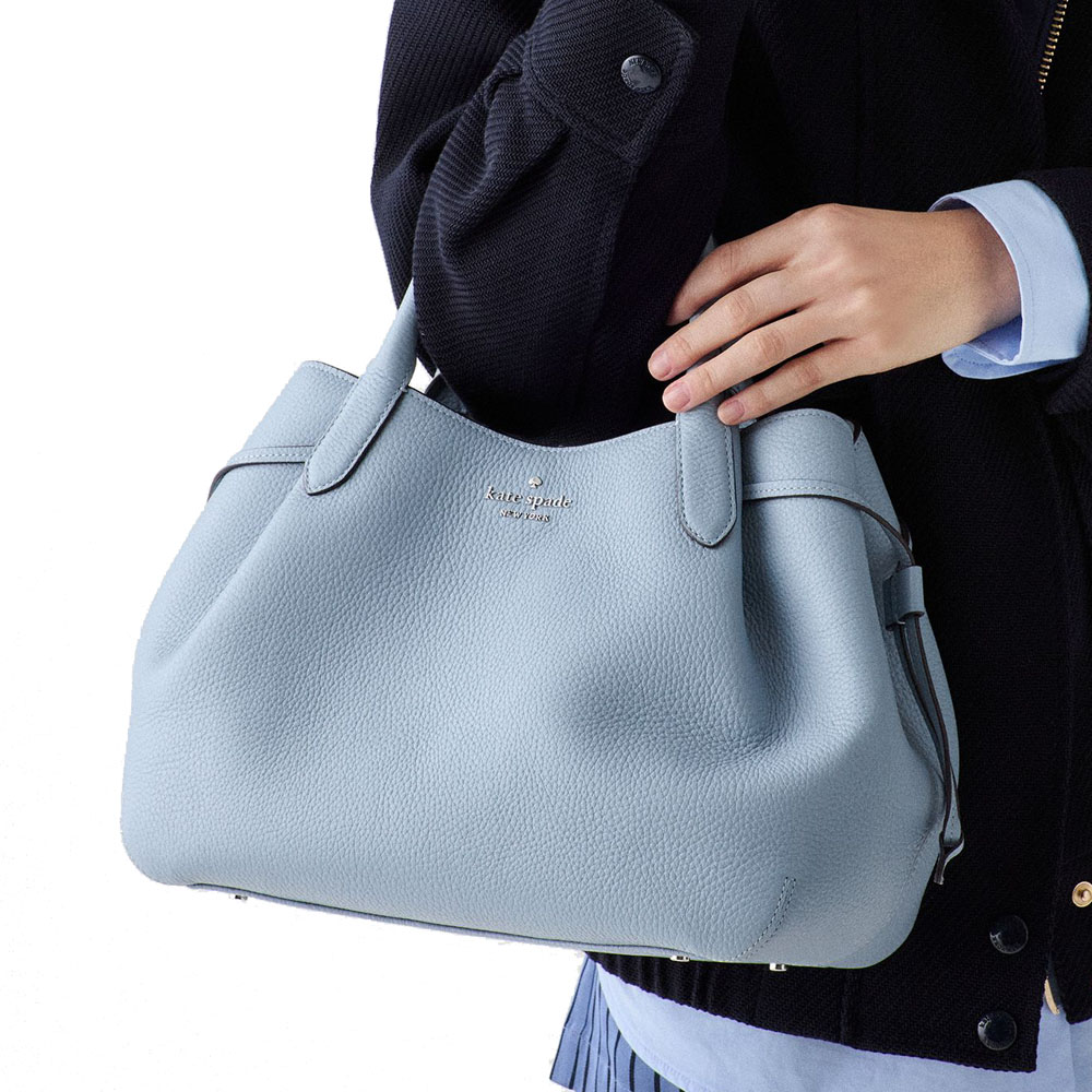 Kate Spade Crossbody Bag Sling Dumpling Large Satchel Bag Muted Blue # K8134