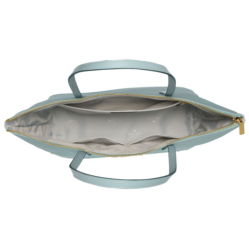 Kate Spade Kitt Nylon Medium Tote Aventurine Light blue # KC455