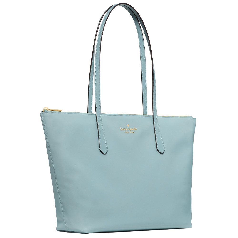 Kate Spade Kitt Nylon Medium Tote Aventurine Light blue # KC455
