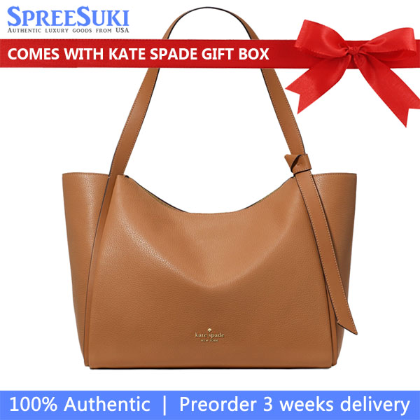 Kate Spade Knott Tote Bag Bungalow Brown # KN658