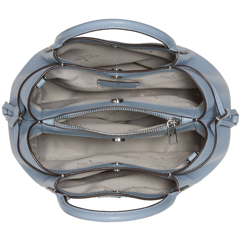 Kate Spade Sling Bag Crossbody Pebble Leather Dumpling Small Satchel Muted Blue # K8135