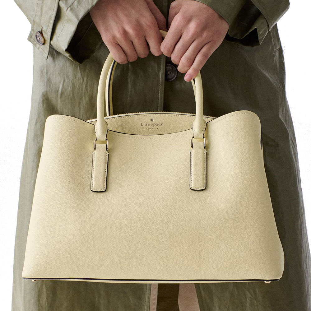 Kate Spade Thompson Street Satchel Bag Lemon Fondant Light yellow # KO148