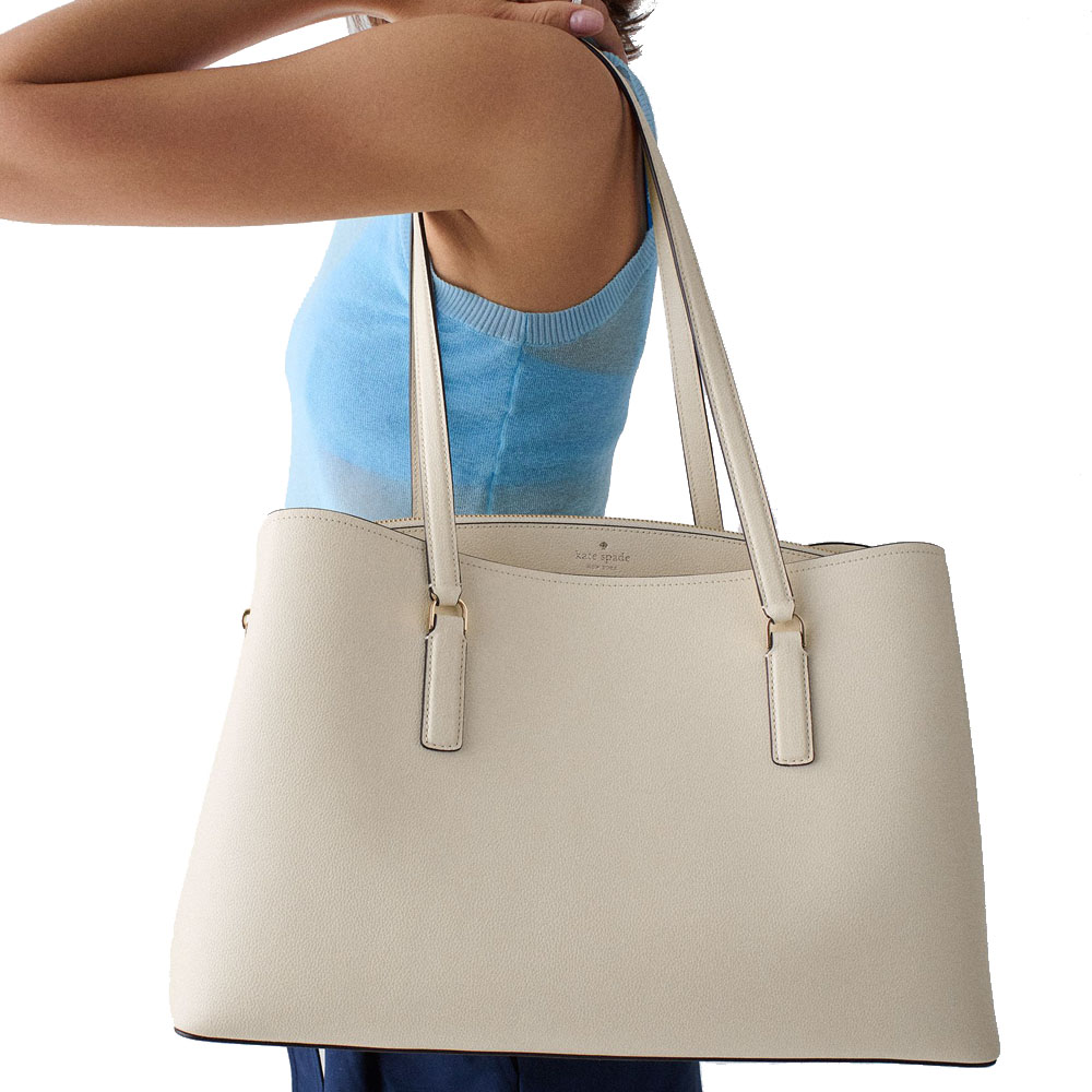 Kate Spade Thompson Street Commuter Tote Bag Cashew Milk Cream # KO147