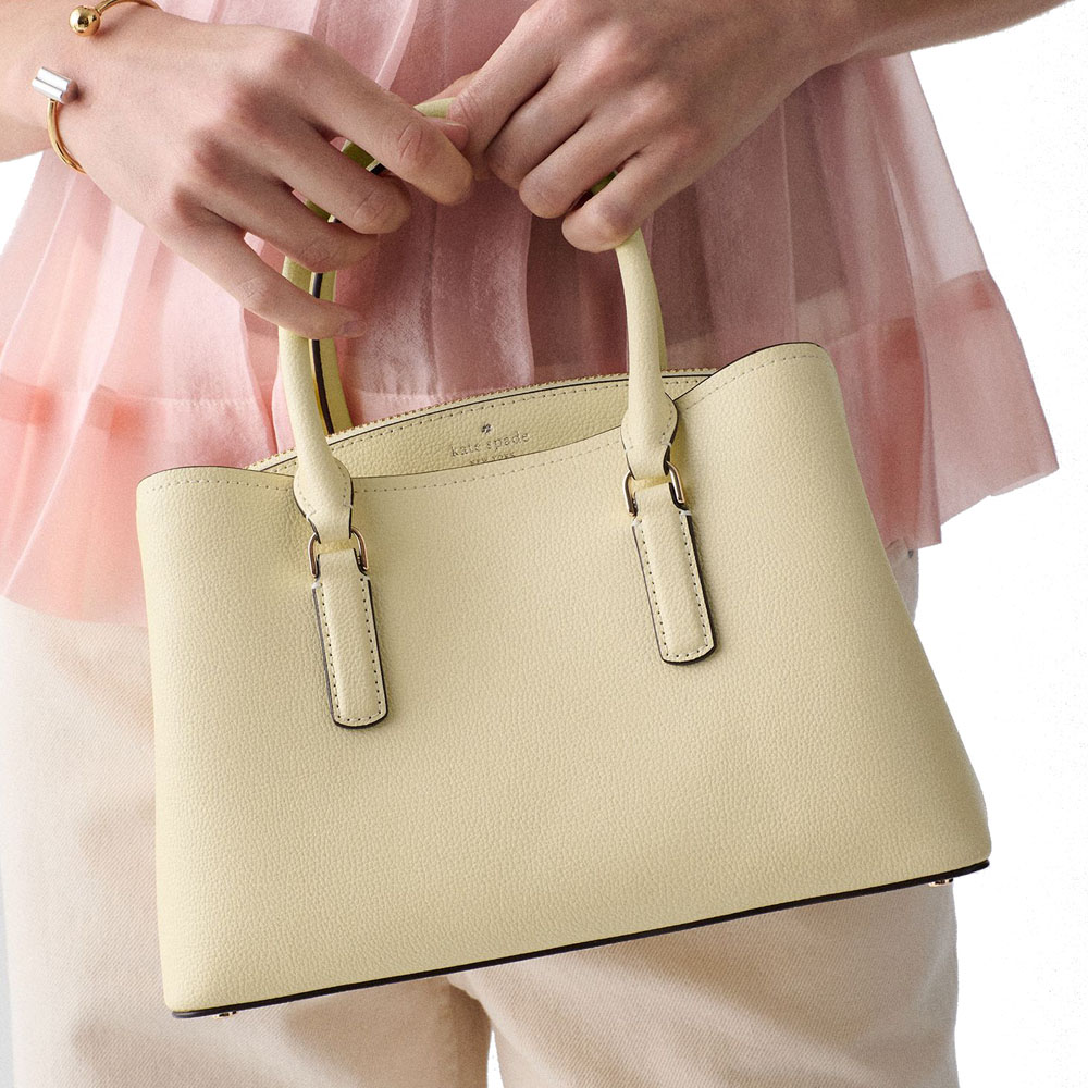 Kate Spade Thompson Street Small Satchel Bag Lemon Fondant Light yellow # KO149
