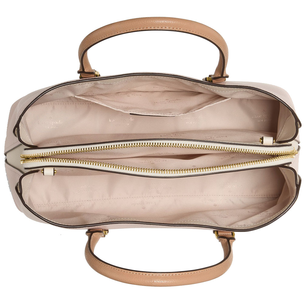 Kate Spade Thompson Street Satchel Bag Powdered Sugar Multi Beige # KO145