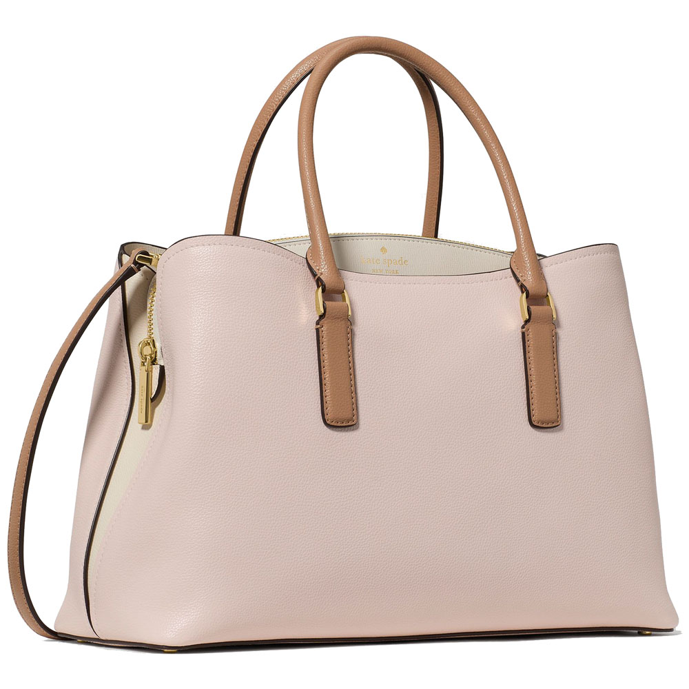 Kate Spade Thompson Street Satchel Bag Powdered Sugar Multi Beige # KO145