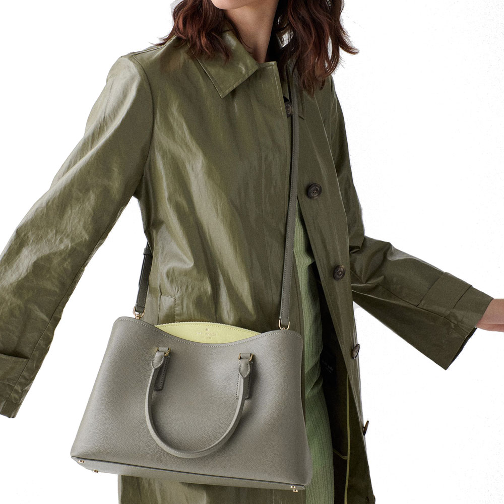 Kate Spade Thompson Street Satchel Bag Dusky Pine Multi Olive # KO145